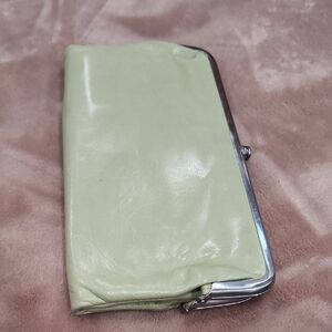 Elegant Green Leather Clutch